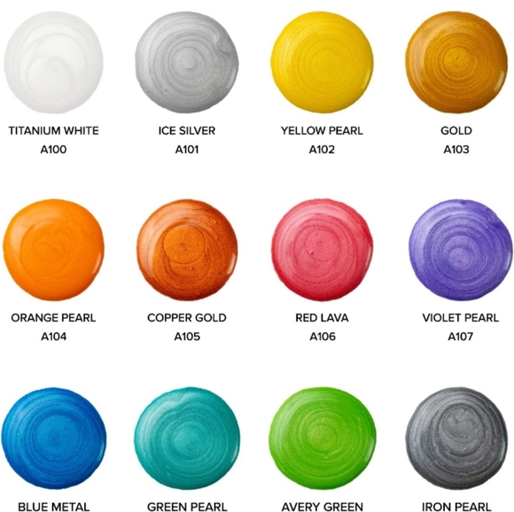Metallic Pouring Paint Premium Acrylic Set of 12 Bottles Paints Art Painting New - Picture 3 of 6